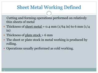 sheet metal working | PPT