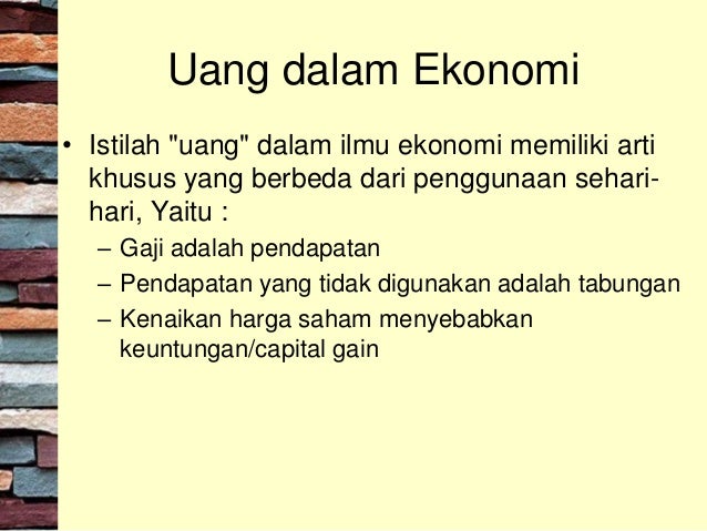 Uang, Harga, dan Sistem keuangan