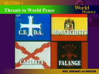SECTION 1 Threats to World Peace 