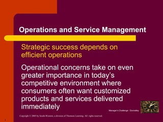 Chapter 21 Operations and Service Management | PPTX | Logistics | Business