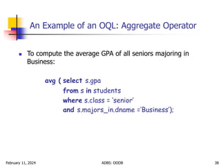Aggregation Operatior Database Oracle Ch21-OODB.ppt