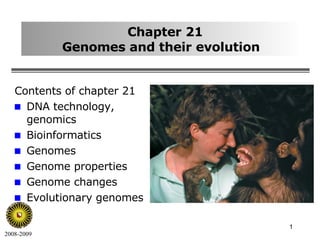 Chapter 21 Genomes and their evolution ,[object Object],[object Object],[object Object],[object Object],[object Object],[object Object],[object Object]