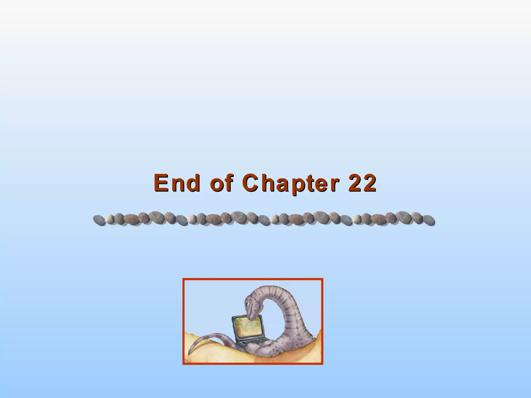 End of Chapter 22 