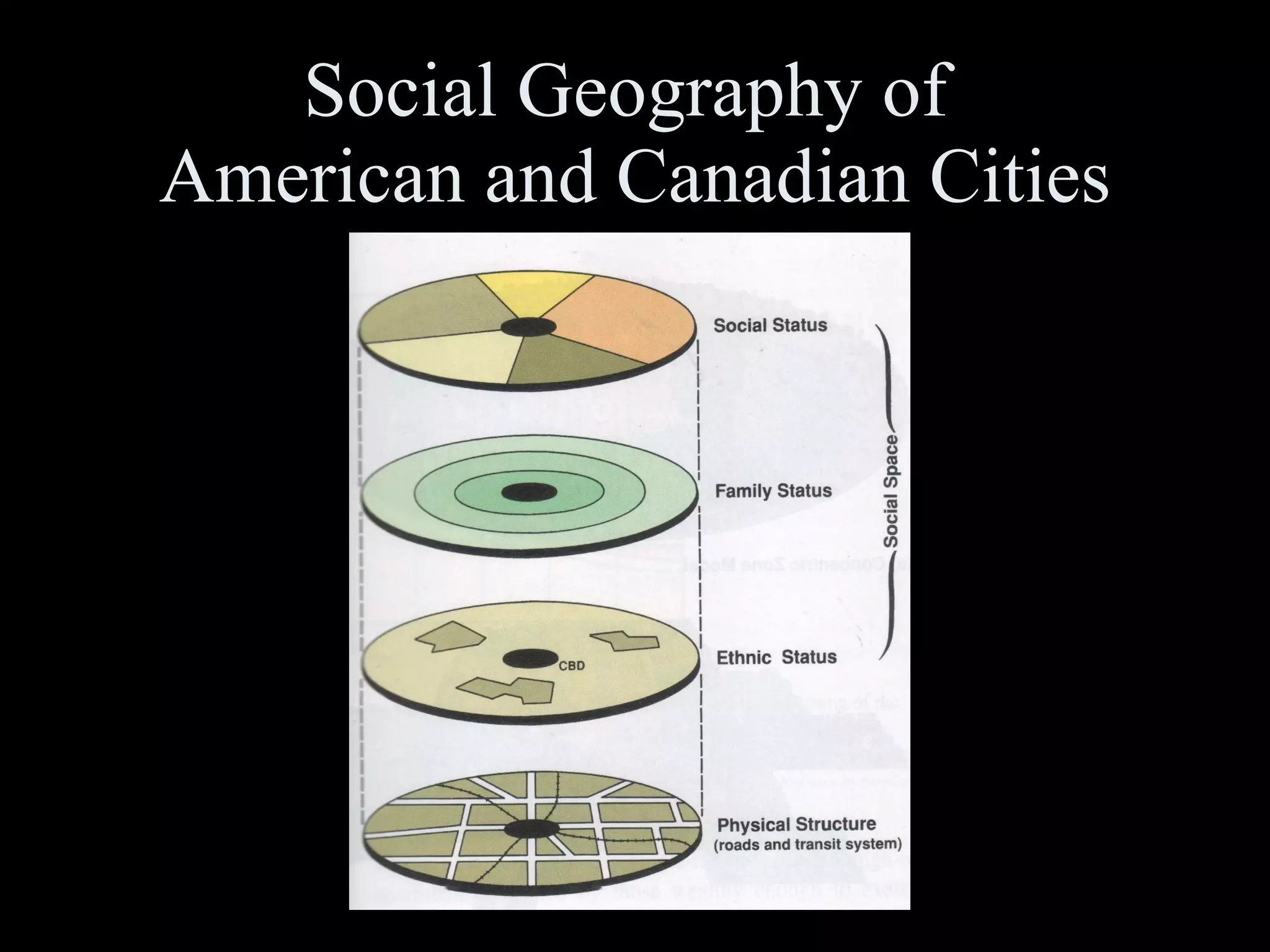 Social Geography of  American and Canadian Cities 