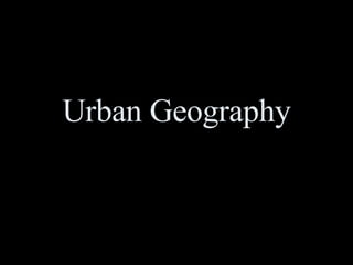 Urban Geography 