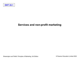 Services and non-profit marketing 