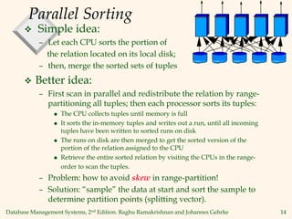 Parallel Database description in database management | PPT