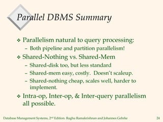 Parallel Database description in database management | PPT