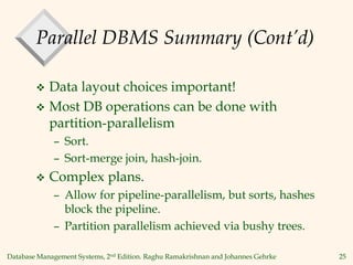 Parallel Database description in database management | PPT