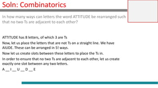 Combinatorics - Rearrangement of Letters | PPTX