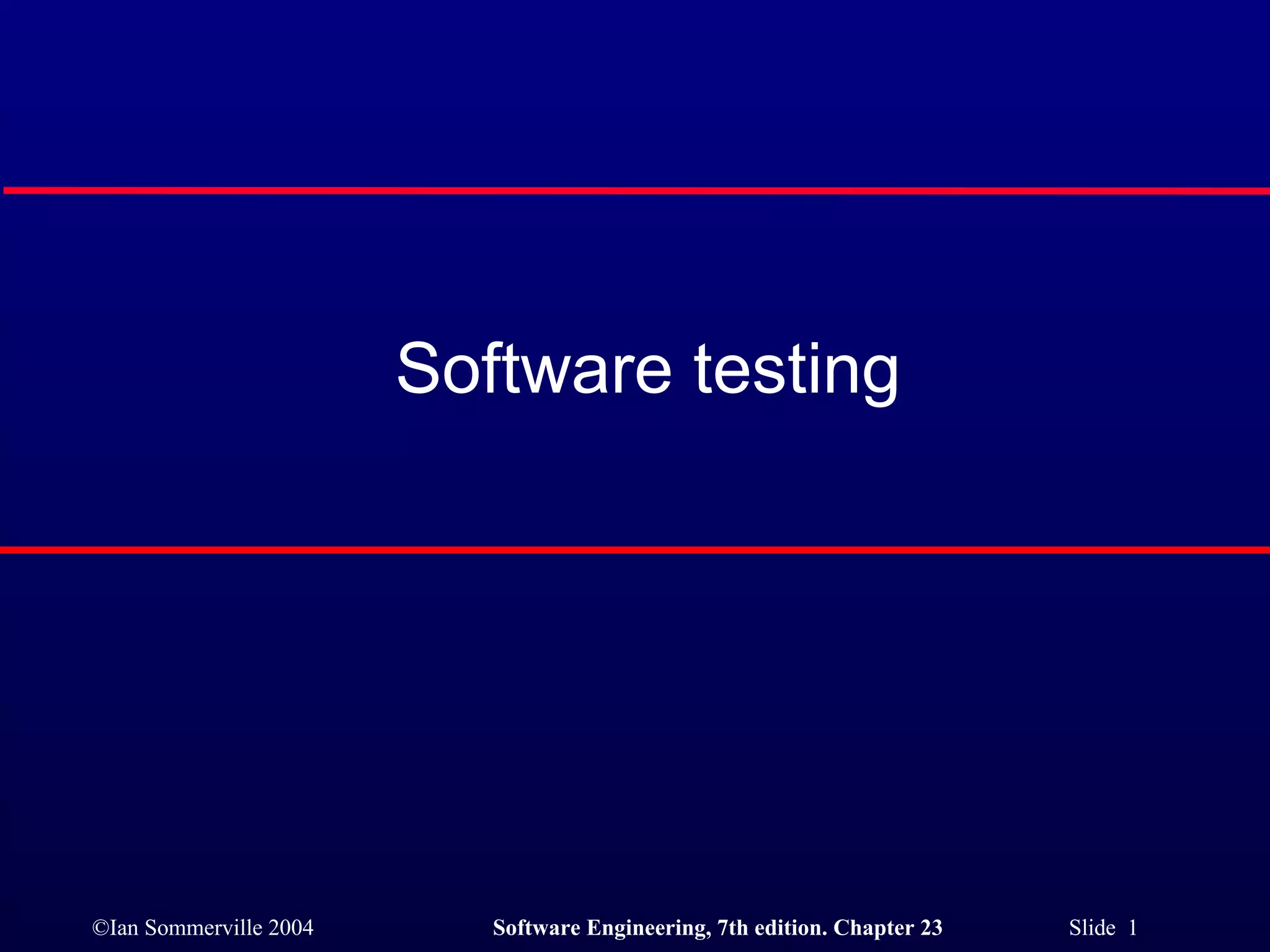 Software testing 