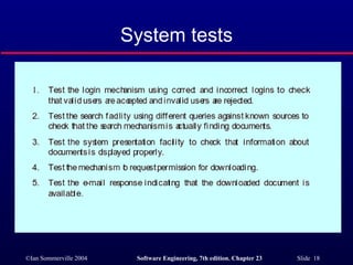 System tests 