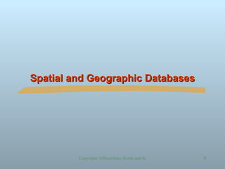 Spatial and Geographic Databases 