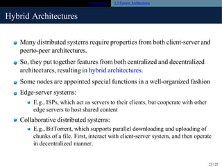 Comprehensive Overview of Distributed System Architectures and Styles | PDF