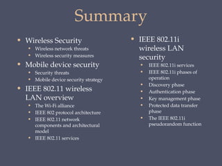 Chapter 24 Wireless Network Security Systems | PPTX