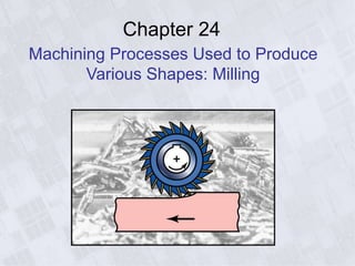 Chapter 24
Machining Processes Used to Produce
Various Shapes: Milling
 