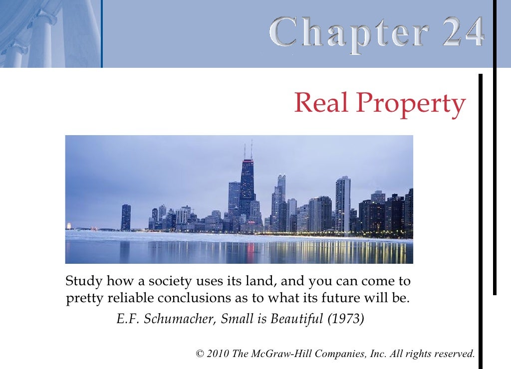 Chapter 24 Real Property
