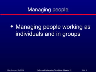 Managing people ,[object Object]