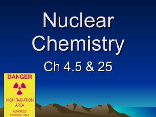 Nuclear Chemistry Ch 4.5 & 25 