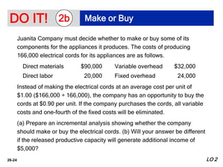 Chapter 26 Incremental Analysis and Capital Budgeting | PPTX