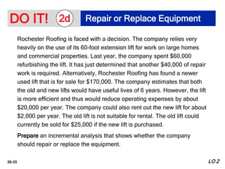 Chapter 26 Incremental Analysis and Capital Budgeting | PPTX