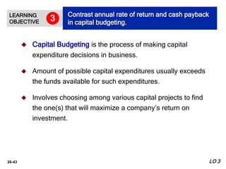 Chapter 26 Incremental Analysis and Capital Budgeting | PPTX