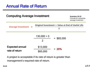 Chapter 26 Incremental Analysis and Capital Budgeting | PPTX