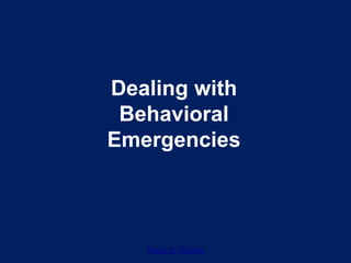 Chapter 26 Behavioral Emergencies for EMT | PPTX