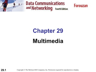 Chapter 29 Multimedia Copyright © The McGraw-Hill Companies, Inc. Permission required for reproduction or display. 