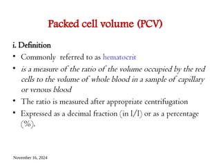 Pcv Measurer CH 2 basic hematological tests.pptx clinical | PPTX