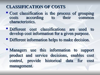 Chapter two - cost concept and cost allocation system | PPT