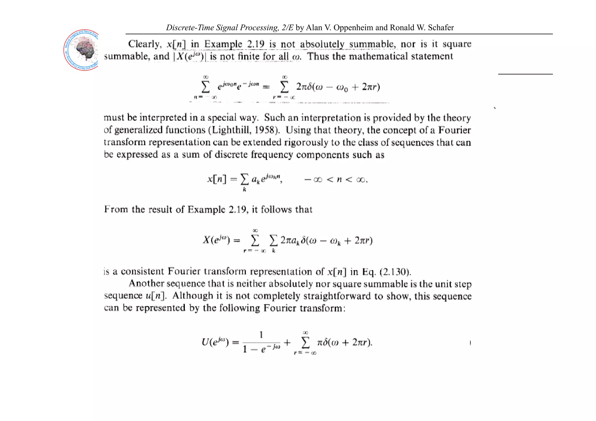 Discrete-Time Signal Processing, 2/E by Alan V. Oppenheim and Ronald W. Schafer
 