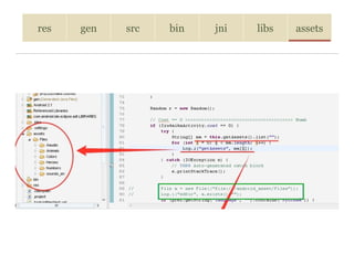 res gen src bin jni libs assets
 