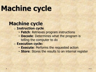 Basic Machine Cycle Ch 2 inside systems unit | PPT