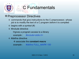Ch2 introduction to c | PPT