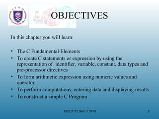 Ch2 introduction to c | PPT