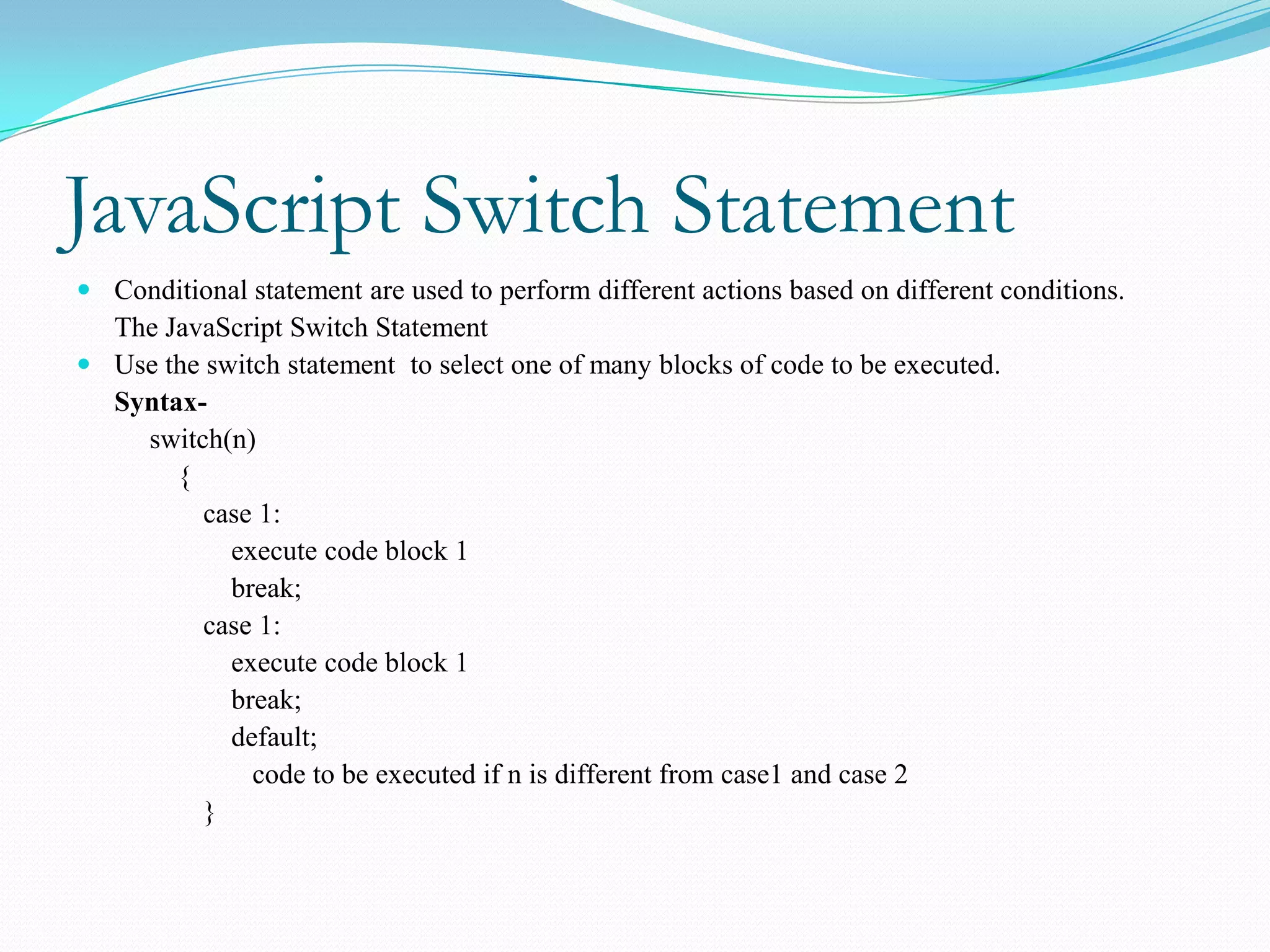 javascript conditional-statements | PPT