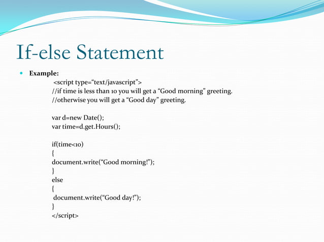 javascript conditional-statements | PPT