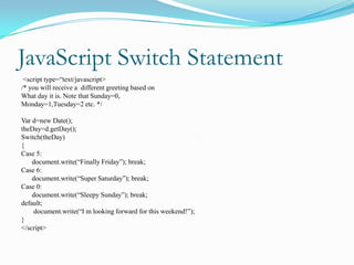 javascript conditional-statements | PPTX