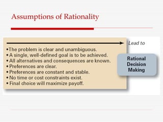 Assumptions of Rationality
 