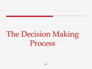 6–7
The Decision Making
Process
 