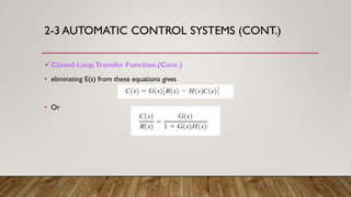Ch2 mathematical modeling of control system | PDF
