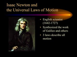 Who Invented Force Ch 2 mechanics, motion, gravity | PPT
