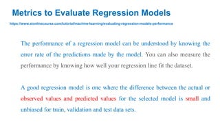 ch2 Metrics to evaluate Regression.pptx . | PPTX