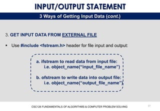 Comprehensive Fundamentals of Algorithms and C++ Programming Basics | PDF