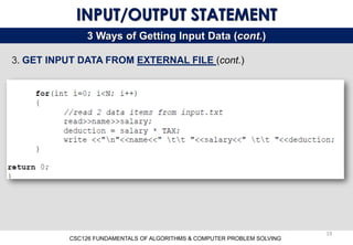 Comprehensive Fundamentals of Algorithms and C++ Programming Basics | PDF