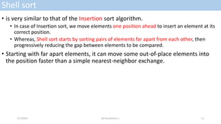Ch2 Part III-Advanced Sorting algorithms.pptx | Programming Languages ...