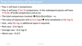 Ch2 Part III-Advanced Sorting algorithms.pptx | Programming Languages ...