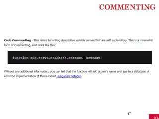 COMMENTING
71
 