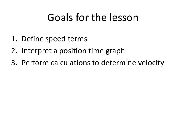 describing motion